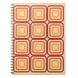 70s square pattern notitieboek