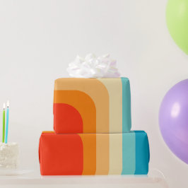 70s Square Rainbow Cadeaupapier