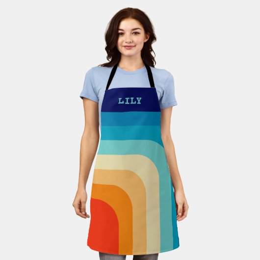 70s Square Rainbow Schort (Gedragen)