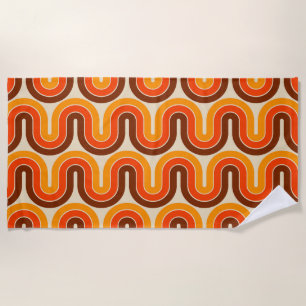 70s stijl geometrisch ontwerp strandlaken