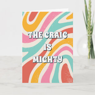 70s stijl ontwerp iers The craic is mighty Kaart