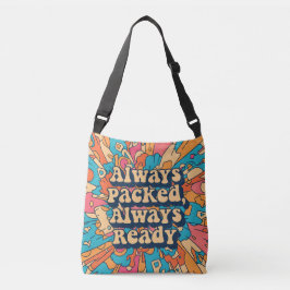 70s Stijl Print door Natasha Us Crossbody Tas