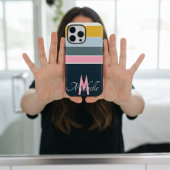 70s  Stripe initialen voor girale grammen Case-Mate iPhone Case