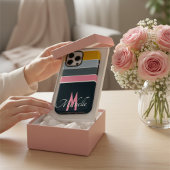 70s  Stripe initialen voor girale grammen Case-Mate iPhone Case