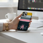 70s  Stripe initialen voor girale grammen Case-Mate iPhone Case