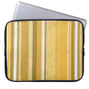 70s Stripes Yellow Laptop Sleeve