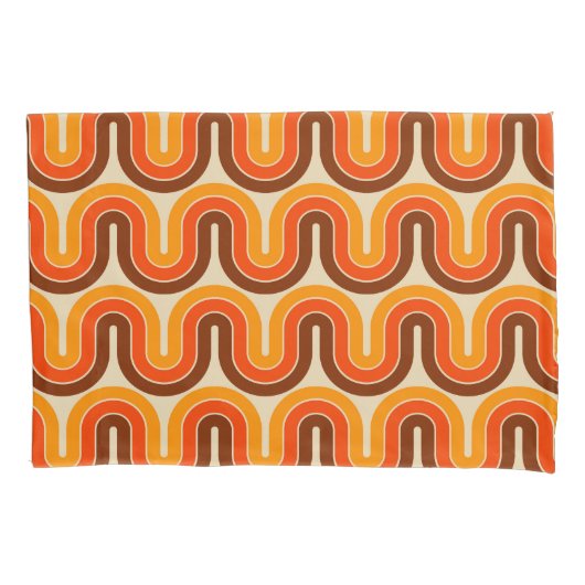 70s Style Geometric Design Kussensloop (Voorkant-Links)