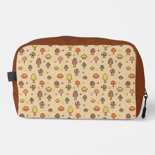 70s Style Retro Mushrooms Toilettasje (Voorkant)