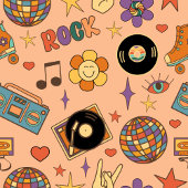 70s Style Tablecloth Groovy Pastel Dining Look Tafelkleed