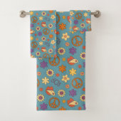 70s Style Towel Retro Boho Eclectic Bath Art (En situation)
