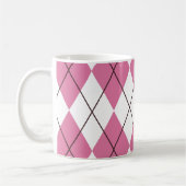 70s Tartan-Pattern Pinky Koffiemok (Links)