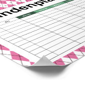 70s Tartan-Pattern Pinky Poster (Hoek)