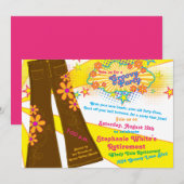 70s Theme Groovy Bell Bottoms Retirement Party Kaart (Voorkant / Achterkant)