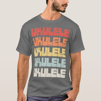  70s UKULELE-ontwerp T-shirt