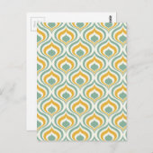 70's Wallpaper Pattern Briefkaart (Voorkant / Achterkant)