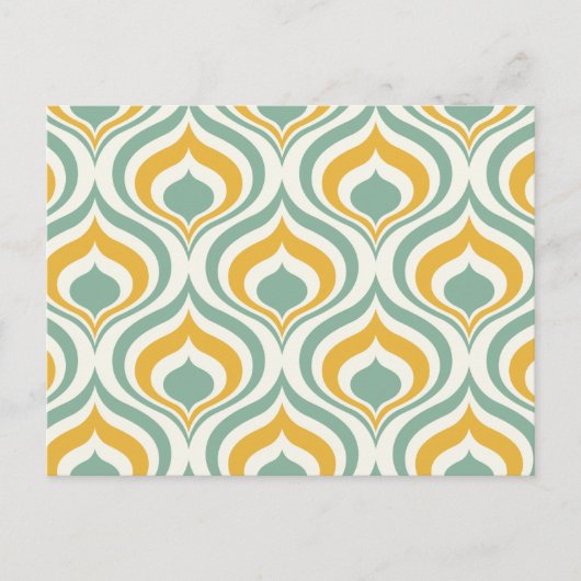 70's Wallpaper Pattern Briefkaart (Voorkant)