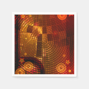 70's Zeventig Jaren Oranje Disco Dans Verjaardagsf Servetten