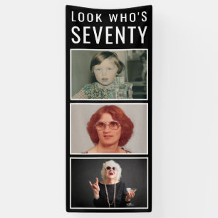 70ste geboortedag fotobanner spandoek