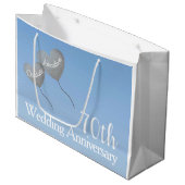 70ste platina bruiloft hartballonnen groot cadeauzakje (Voorkant Gekanteld)