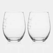 70ste platina bruiloft Jubileum handtekening Wijnglas Zonder Voet (Links)