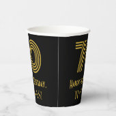 70ste verjaardag: Art Deco Geïnspireerde look "70" Papieren Bekers (Rechts)