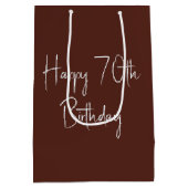 70ste verjaardag bier op smartphone medium cadeauzakje (Achterkant)