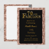 70ste verjaardag briefkaart (Voorkant / Achterkant)