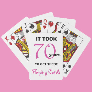 70ste verjaardag cadeau ideeën voor haar - speelka pokerkaarten