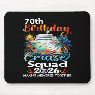70ste verjaardag Cruise Squad Vrienden Familie Vak Muismat