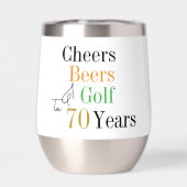 70ste Verjaardag Golf Proost Bier Feest (Achterkant)