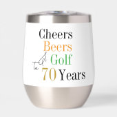 70ste Verjaardag Golf Proost Bier Feest (Voorkant)