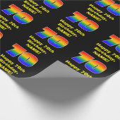 70ste verjaardag: Leuke, kleurrijke regenboog geïn Cadeaupapier (Hoek)