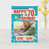 70ste Verjaardag met Modieuze Gevolgen - Uw Kaart (Gele Bloem)