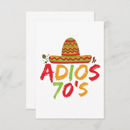 70ste verjaardag Mexicaans feest Cinco de Mayo Fie Bedankkaart (Voorkant / Achterkant)