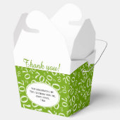 70ste Verjaardag Party Groen/Wit Getal Patroon Bedankdoosjes (Geopend)