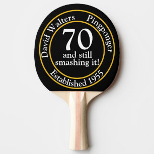 70ste verjaardag Ping Pong Champ Tafeltennisbatje