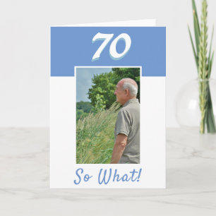 70ste verjaardag Positieve foto verjaardag Kaart