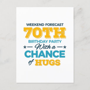 70ste verjaardag vieren briefkaart