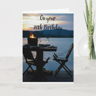 "70ste VERJAARDAG" VIEREN LAKE STYLE Kaart