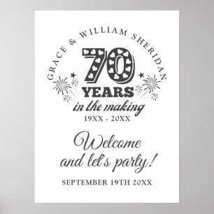 70ste verjaardag Welkom bord In The Making Poster