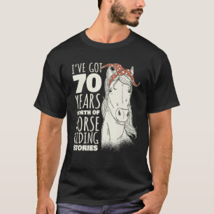 70ste verjaardag Zeventig - 70 jaar oude paardrijd T-shirt