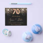 70ste verjaardag zwarte glitters budget save the d flyer (Enkel)