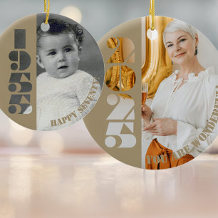 70ste verjaardagscadeau Geboren in 1955 cadeau Orn Keramisch Ornament