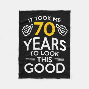 70ste verjaardagscadeau maakte me 70 jaar oud  fleece deken