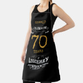 70th Birthday Black Gold Legendary Funny Schort (Insitu)