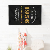 70th Birthday Born 1956 Add Name Black Gold Spandoek (Insitu)