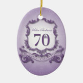70th Birthday Celebration Personalized Ornament (Voorkant)