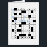 70th Birthday, Crossword Puzzle<br><div class="desc">A great card for a crossword puzzle enthusiast. A 70th birthday card that shows a crossword puzzle with the words 'Happy 70th birthday' filled in. They will love this birthday card!</div>