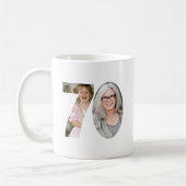 70th Birthday Custom Two Photo Coffee Mug (Gauche)