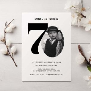 70th Birthday Foto Uitnodiging